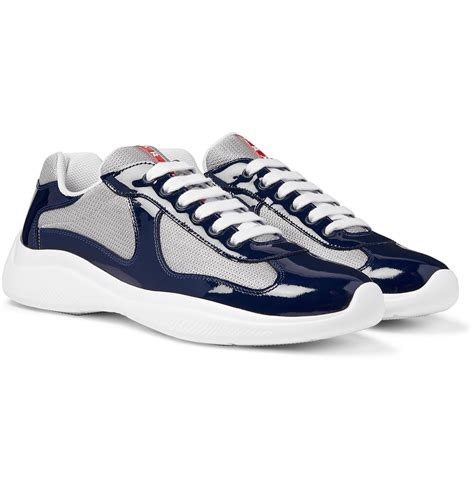 blue sneakers prada|navy prada sneakers.